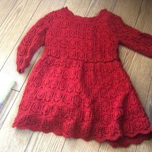Girls red dress 2T
